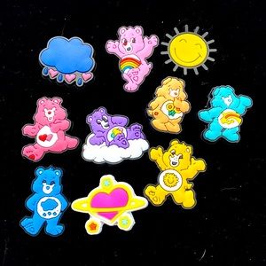 10 pc Care Bear Croc Charms